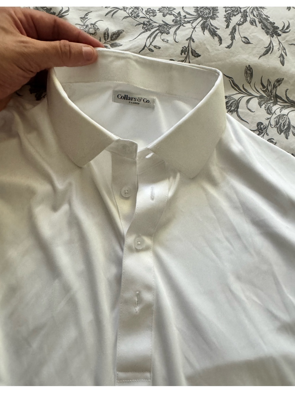 Collars & Co. Men's White Casual Button-Down Shirt - Classic Point Collar
